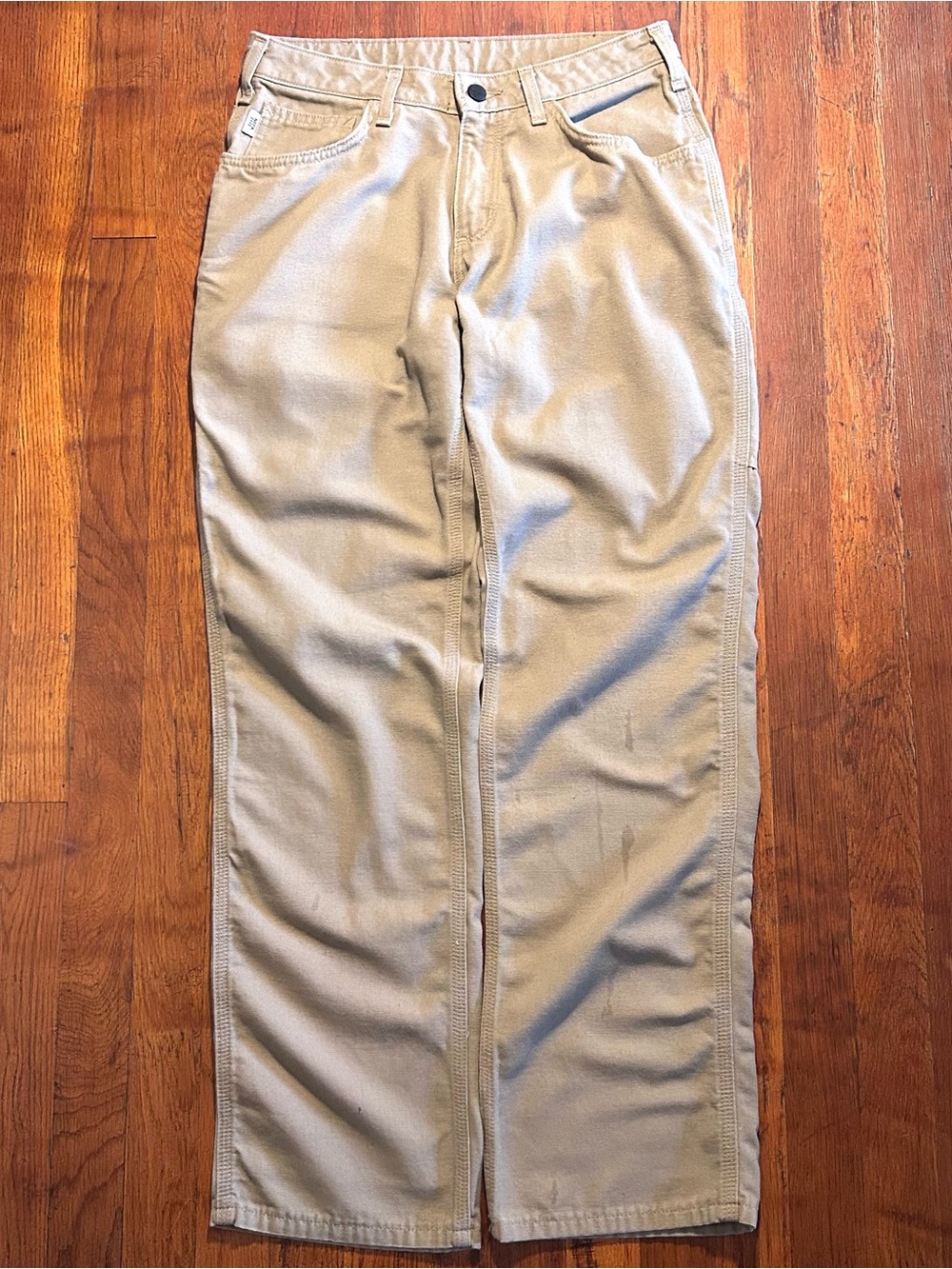 Carhartt Straight Leg Fire Resistant Workwear Utility Brown Tan Pants Women’s 29